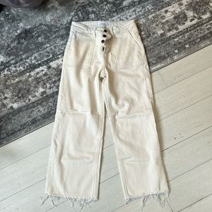 Carly Jean Los Angeles Hendrix wide leg jeans, sea salt color, size 3